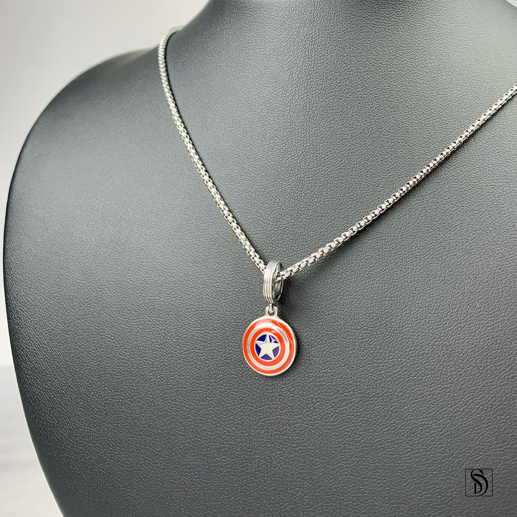 Buy Captain America Necklace Unique Blue Bead Necklace Original Handcrafted  Gorgeous Jewelry Minimalistic Accessories Gift for Her Online in India -  Etsy