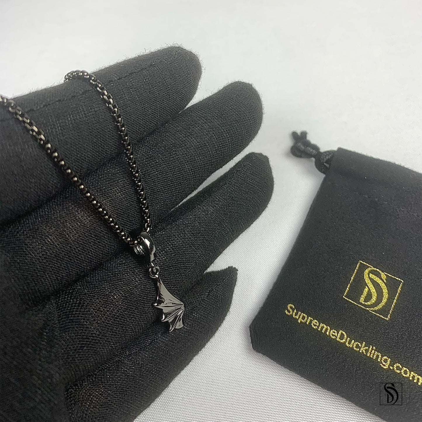 Black Dragon Wing Necklace