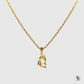 18K Gold Dolphins Pendant Necklace