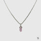 Pink Healing Stone Crystal Pendant Necklace