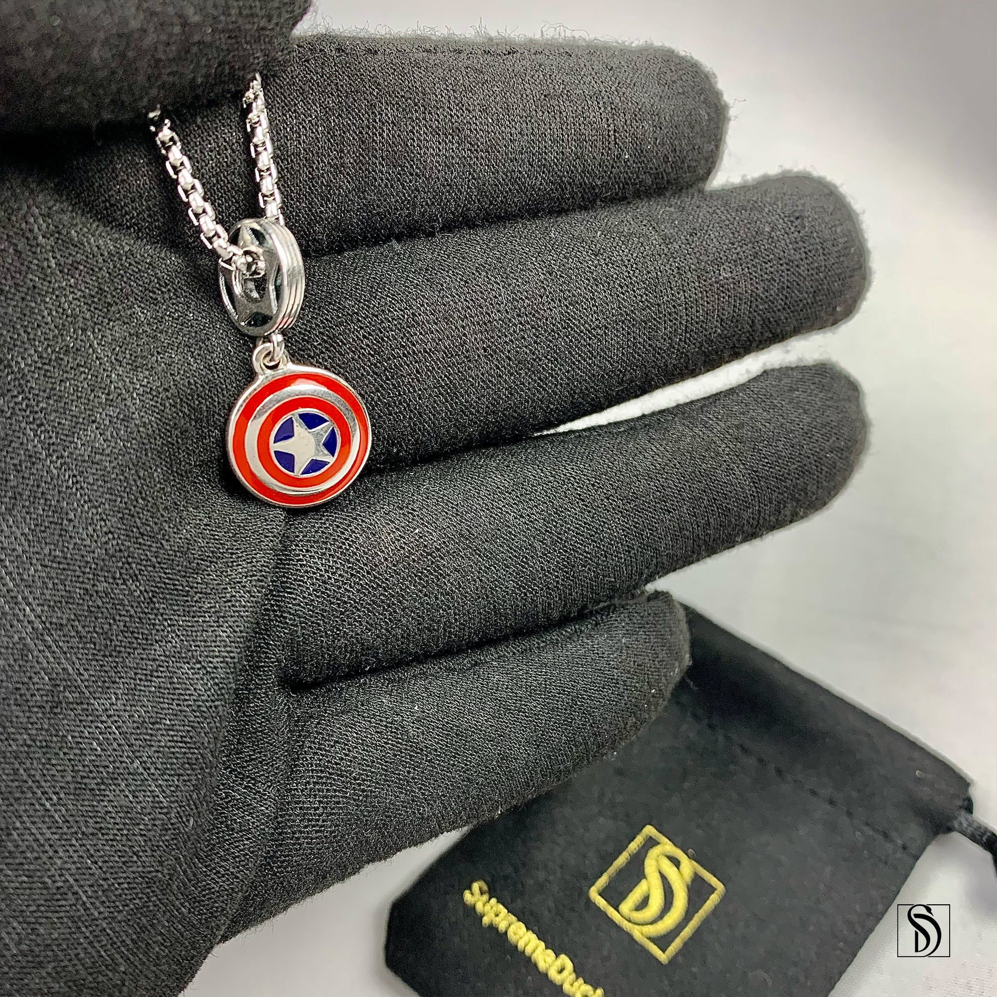 Captain America Vibranium Shield Necklace Supreme Duckling