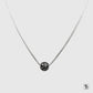 Black Crushed Gemstone Charm Necklace