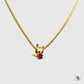 Pikachu Crystal Heart Charm Necklace