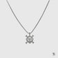 Silver One Piece Skull Pendant Necklace