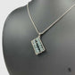 Natural Blue Ice Jade Silver Abacus Necklace