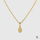 18K Gold Teardrop Pendant Necklace