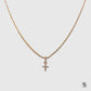 Rose Gold Mini Cross Necklace