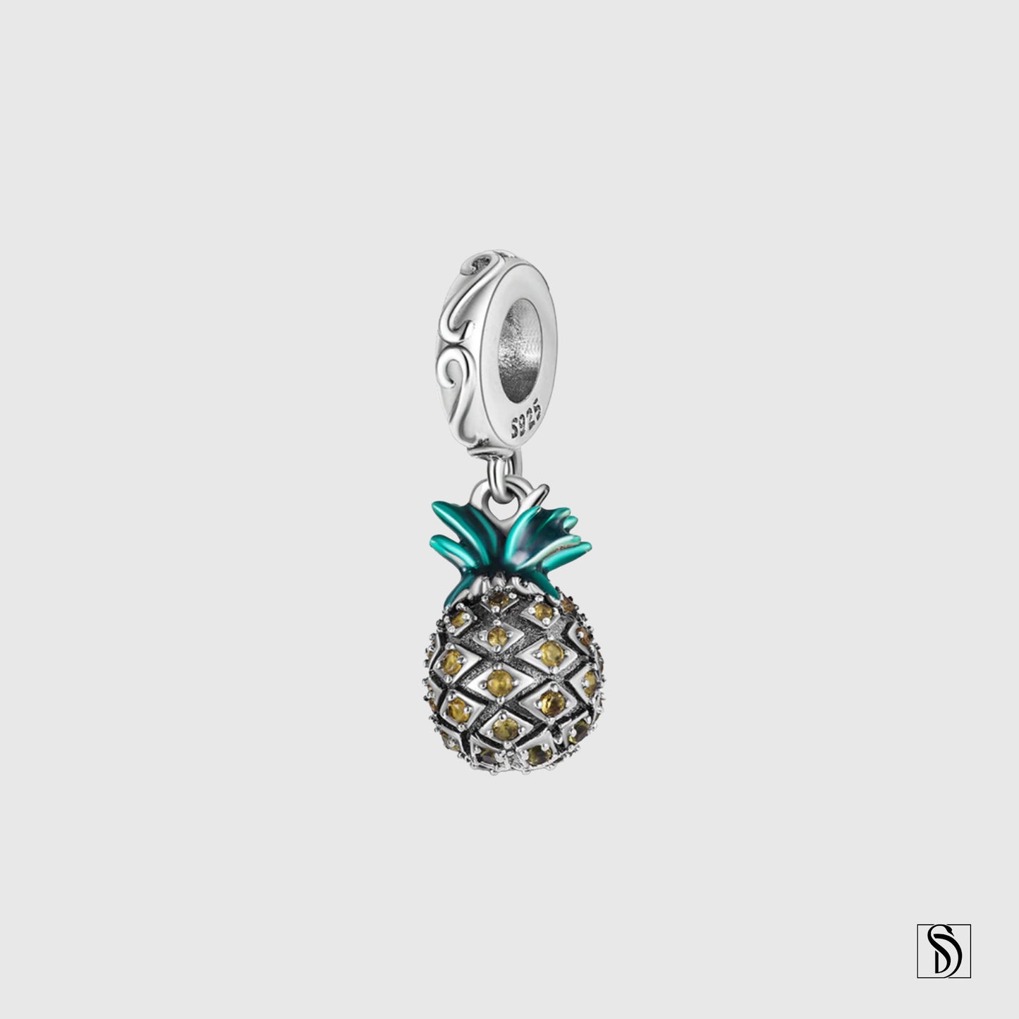 Pineapple Gemstones Pendant Necklace