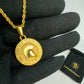 18K Gold Spartan Warrior Helmet Pendant Necklace