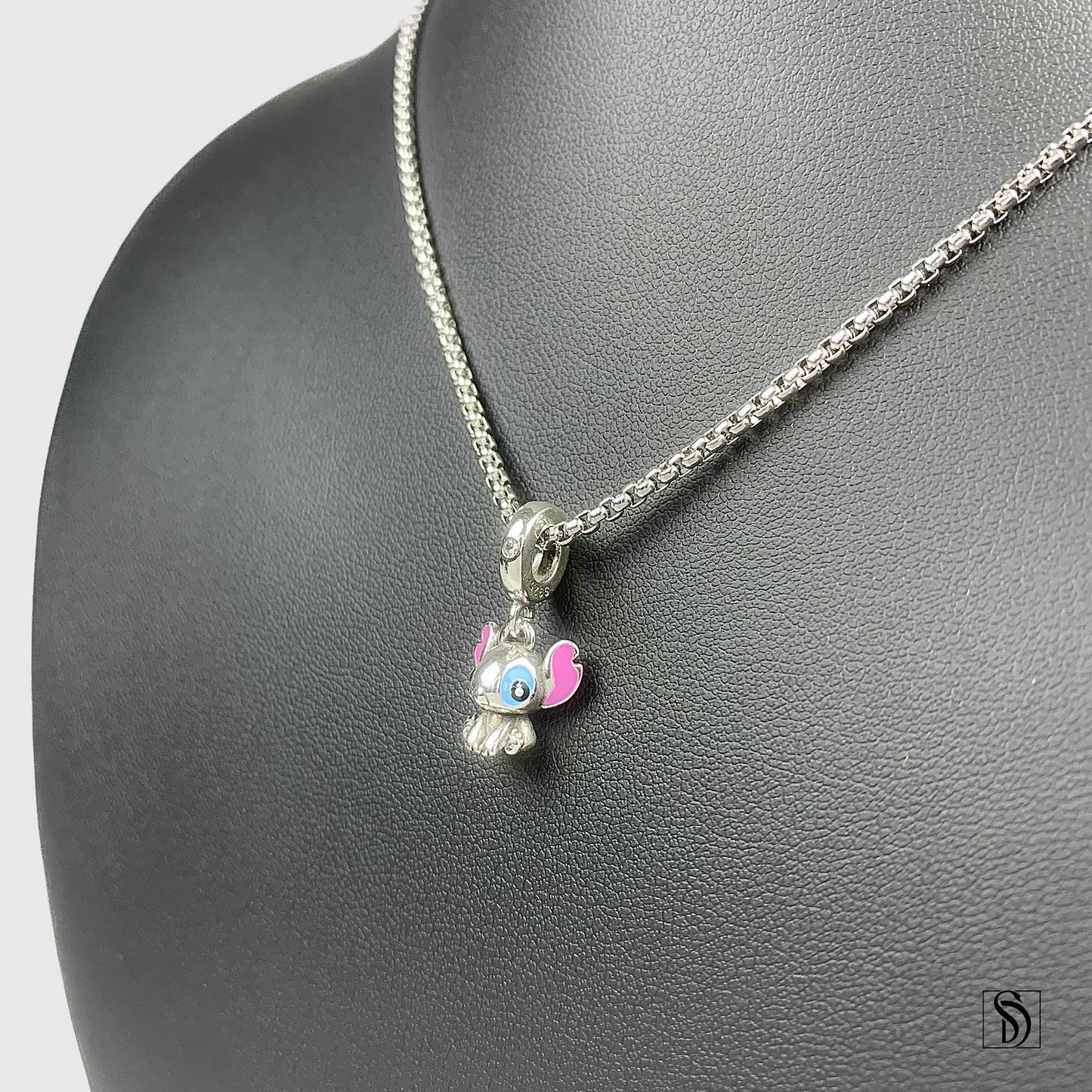 Silver Stitch Pendant Necklace