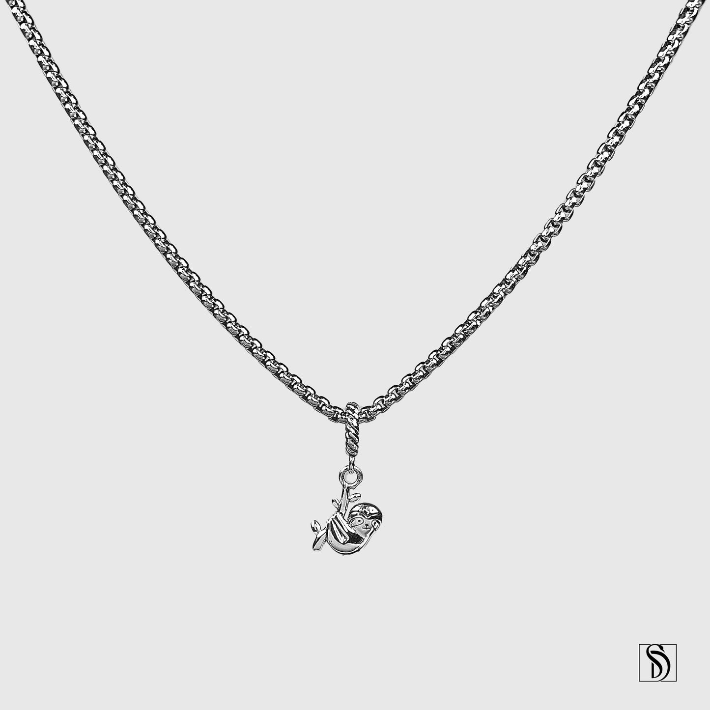 Mini Hanging Sloth Charm Necklace