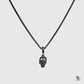 Black Skull Gemstone Pendant Necklace