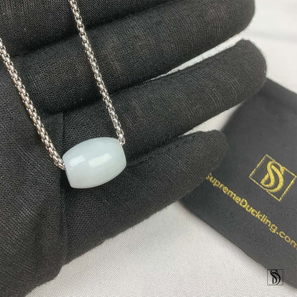 Natural White Jade Pendant Amulet