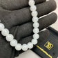 Natural White Jade Beaded Necklace