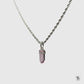 Pink Healing Stone Crystal Pendant Necklace
