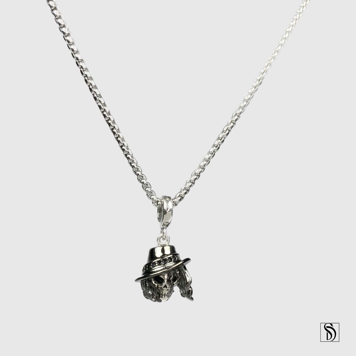 Skull Dreadlocks Gemstone Necklace