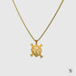 Gold One Piece Skull Pendant Necklace