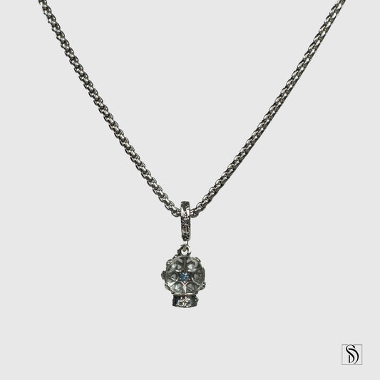 Silver Snow Globe Pendant Necklace