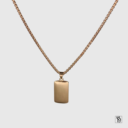 Rose Gold Simple Minimalist Pendant Necklace