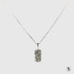 Solid 14K White Gold Nugget Pendant Necklace