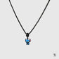 Blue Stitch Pendant Necklace