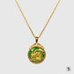 Lucky Jade Dragon Medallion Pendant Necklace