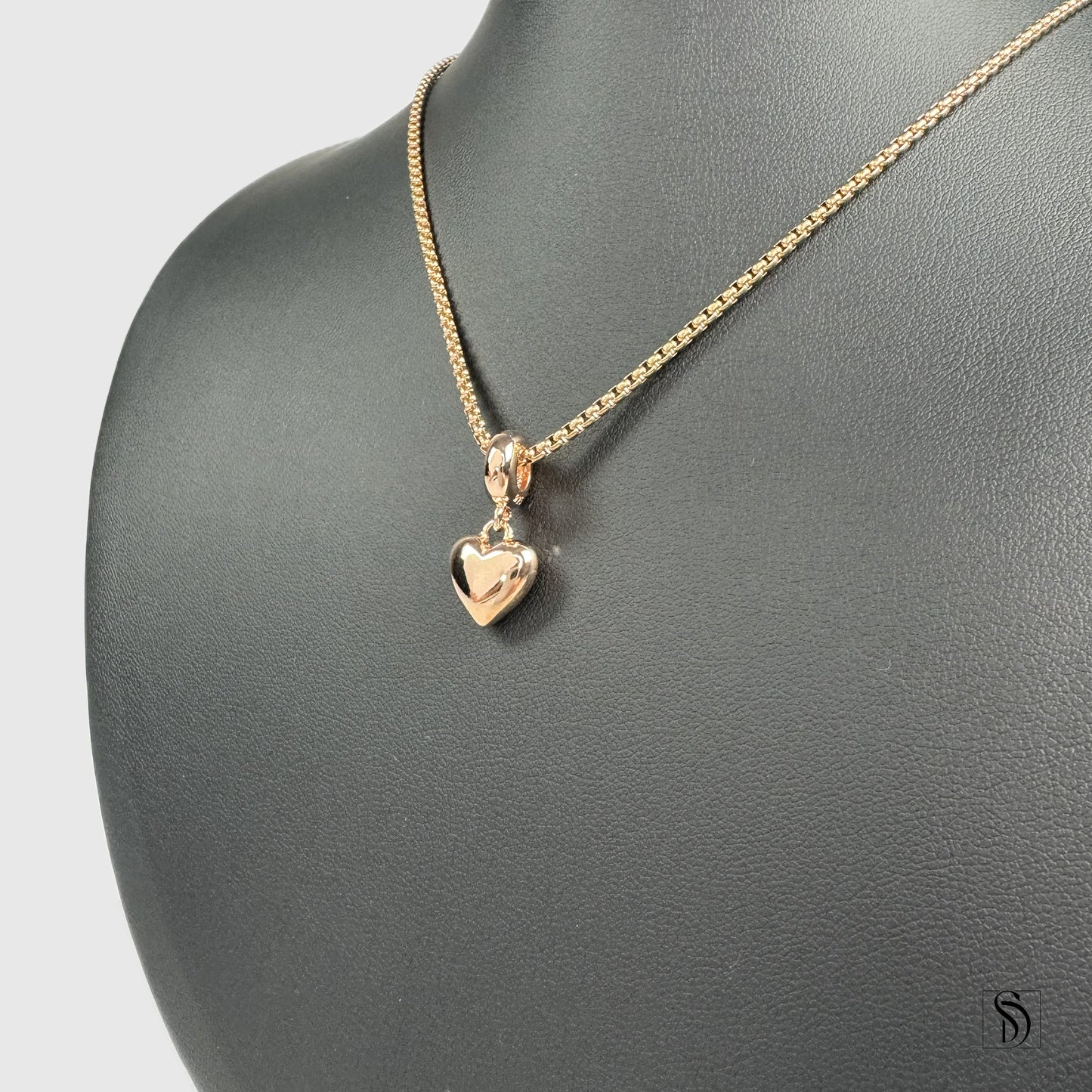 Rose Gold Heart Pendant Necklace