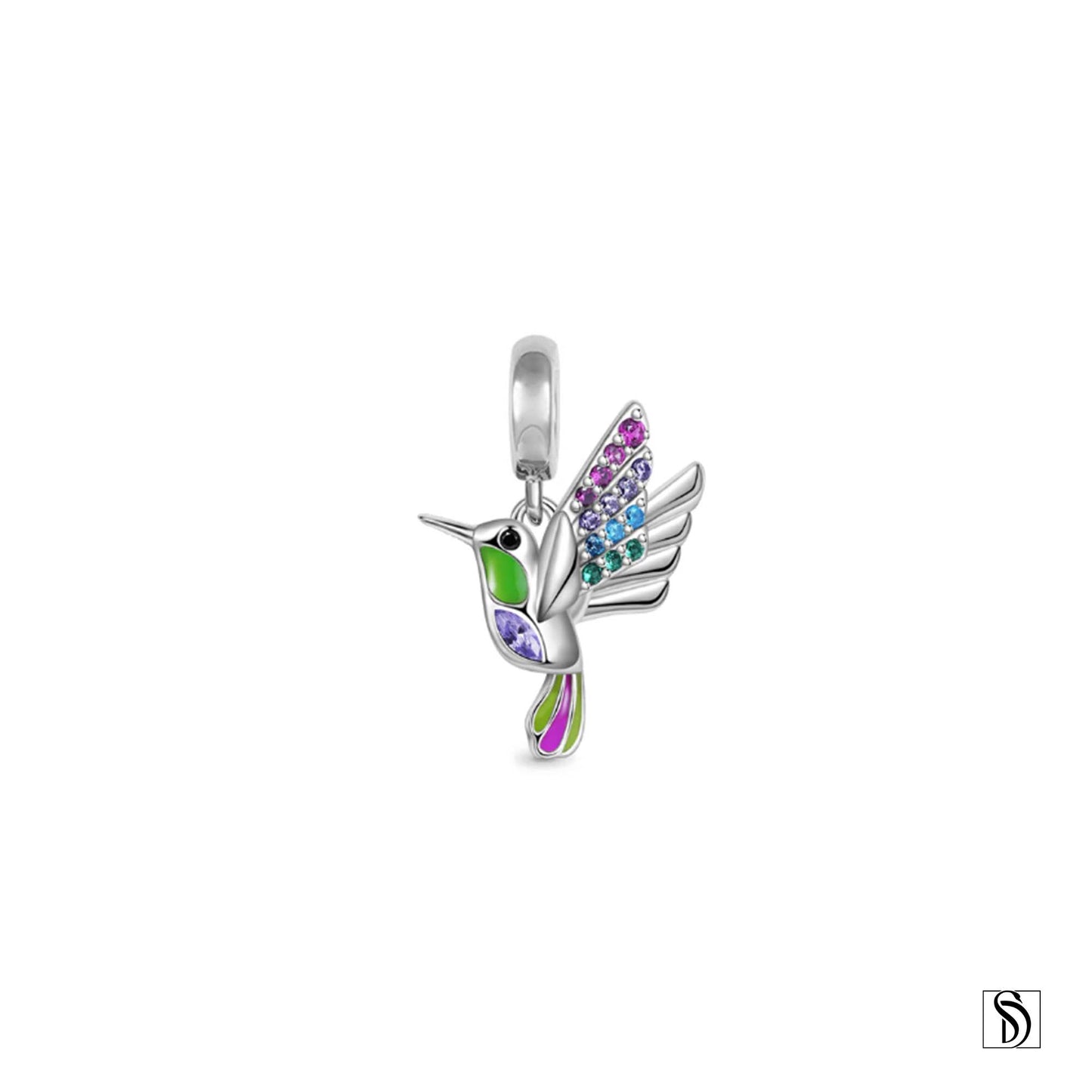 Colorful Hummingbird Gemstone Necklace