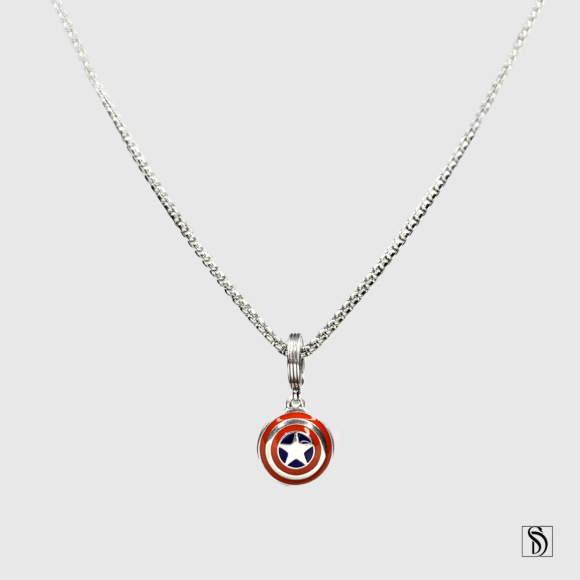Captain America Vibranium Shield Necklace Supreme Duckling